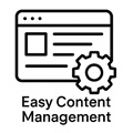 Content management interface allowing quick website updates